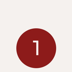 Translation missing: en.Red circle with the number '1' in white