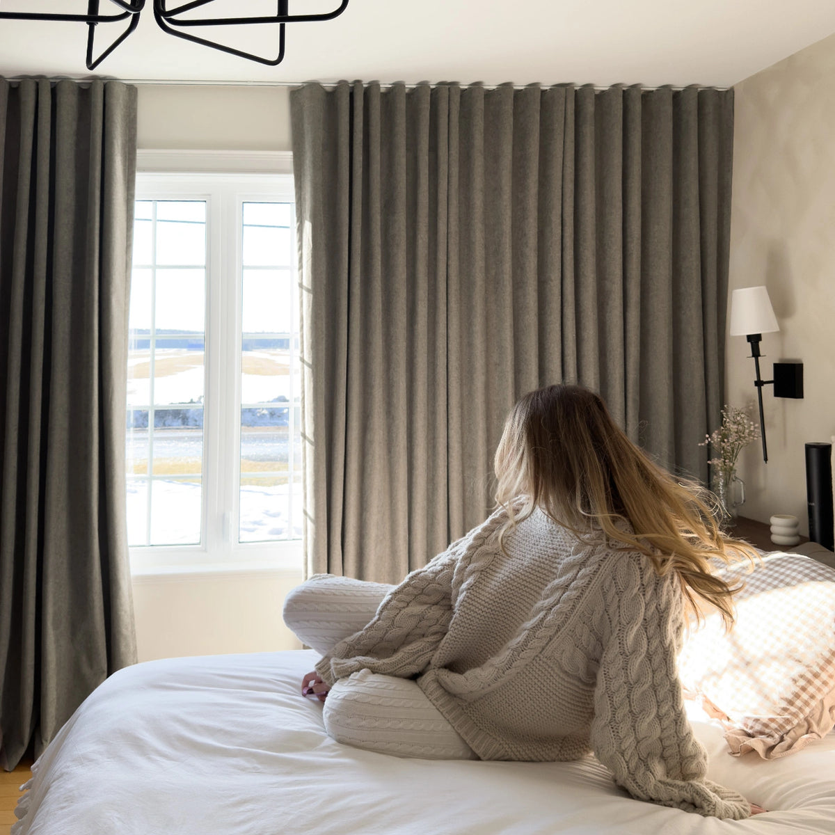 Arlise 100% Blackout Chenille Drapes for Better Sleep and Privacy
