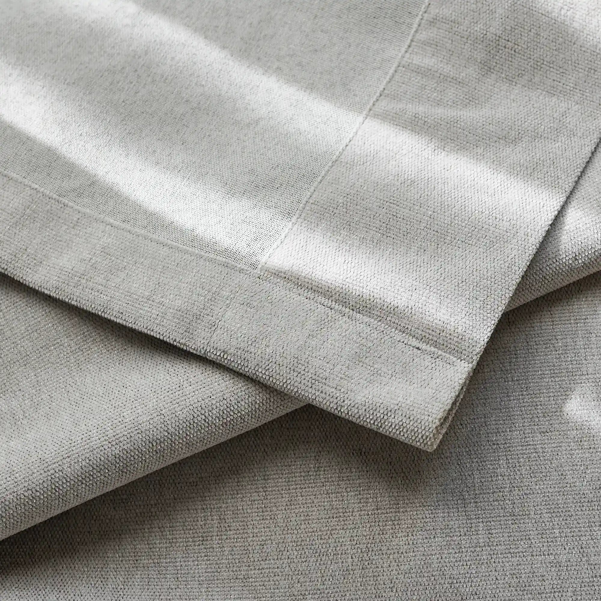 Arlise Gray 100% Blackout Chenille Drapes