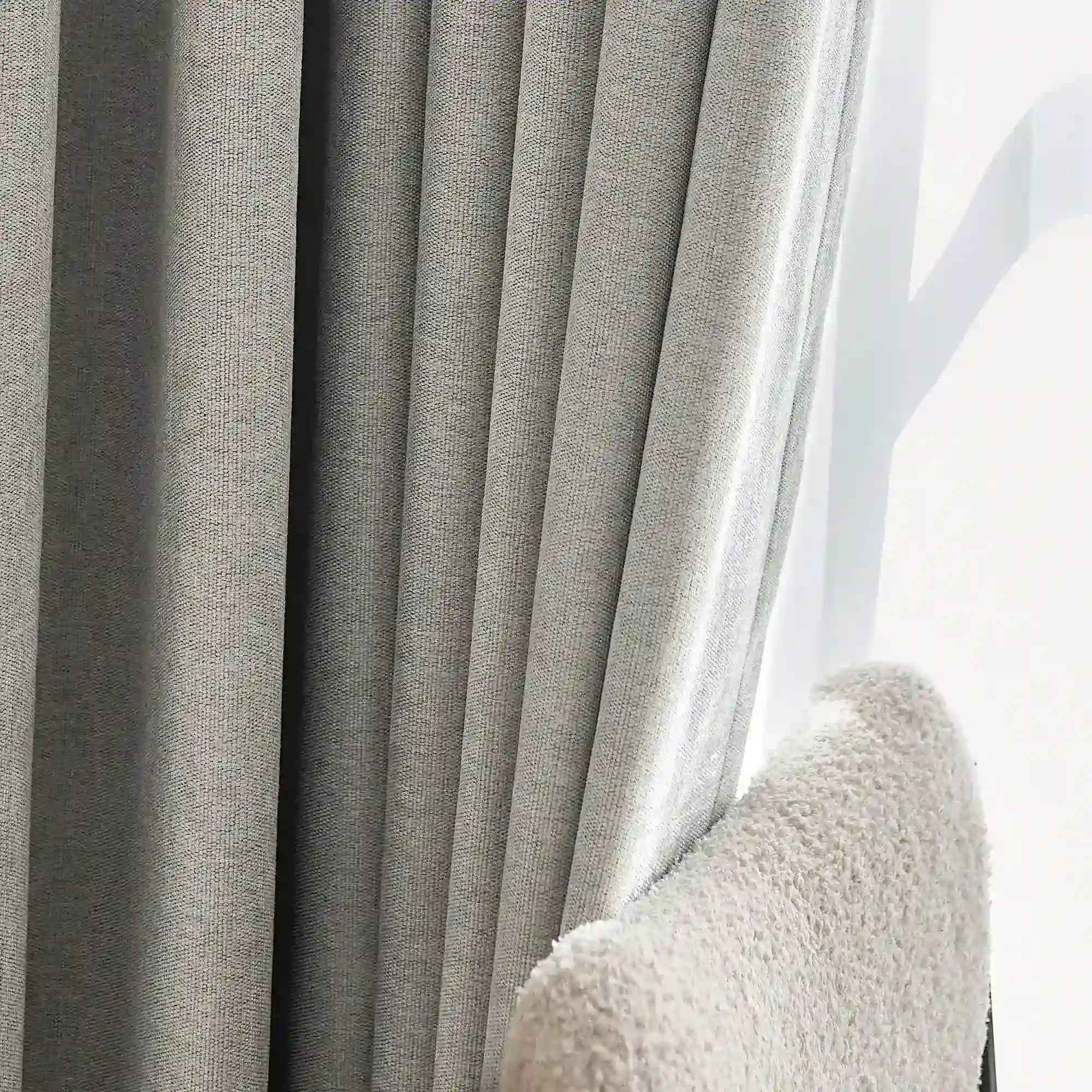 Arlise Gray 100% Blackout Chenille Drapes