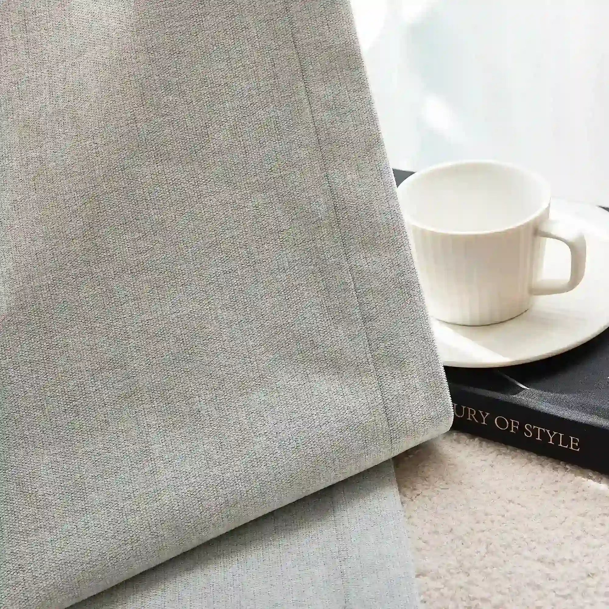 Arlise Gray 100% Blackout Chenille Drapes