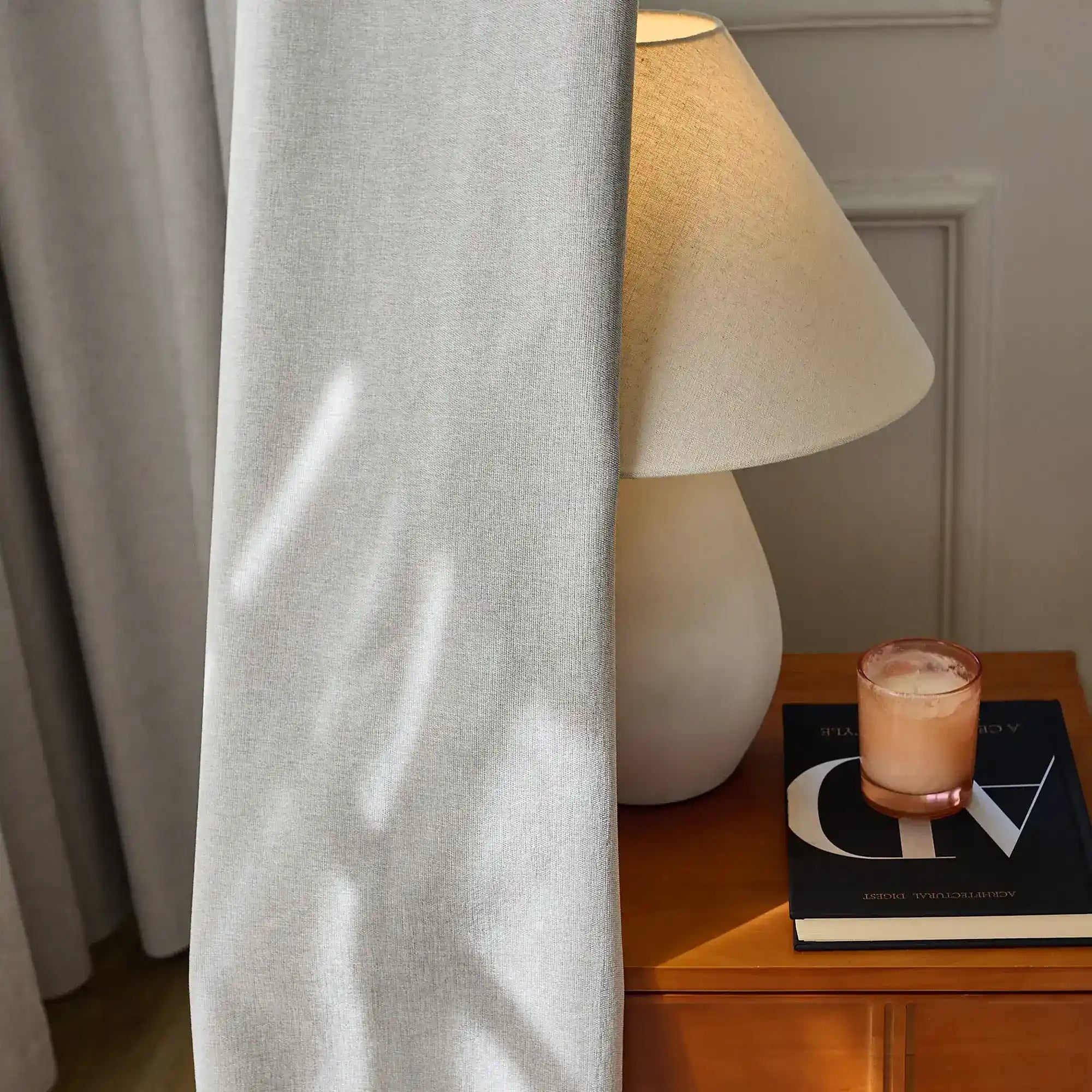 Arlise Gray 100% Blackout Chenille Drapes