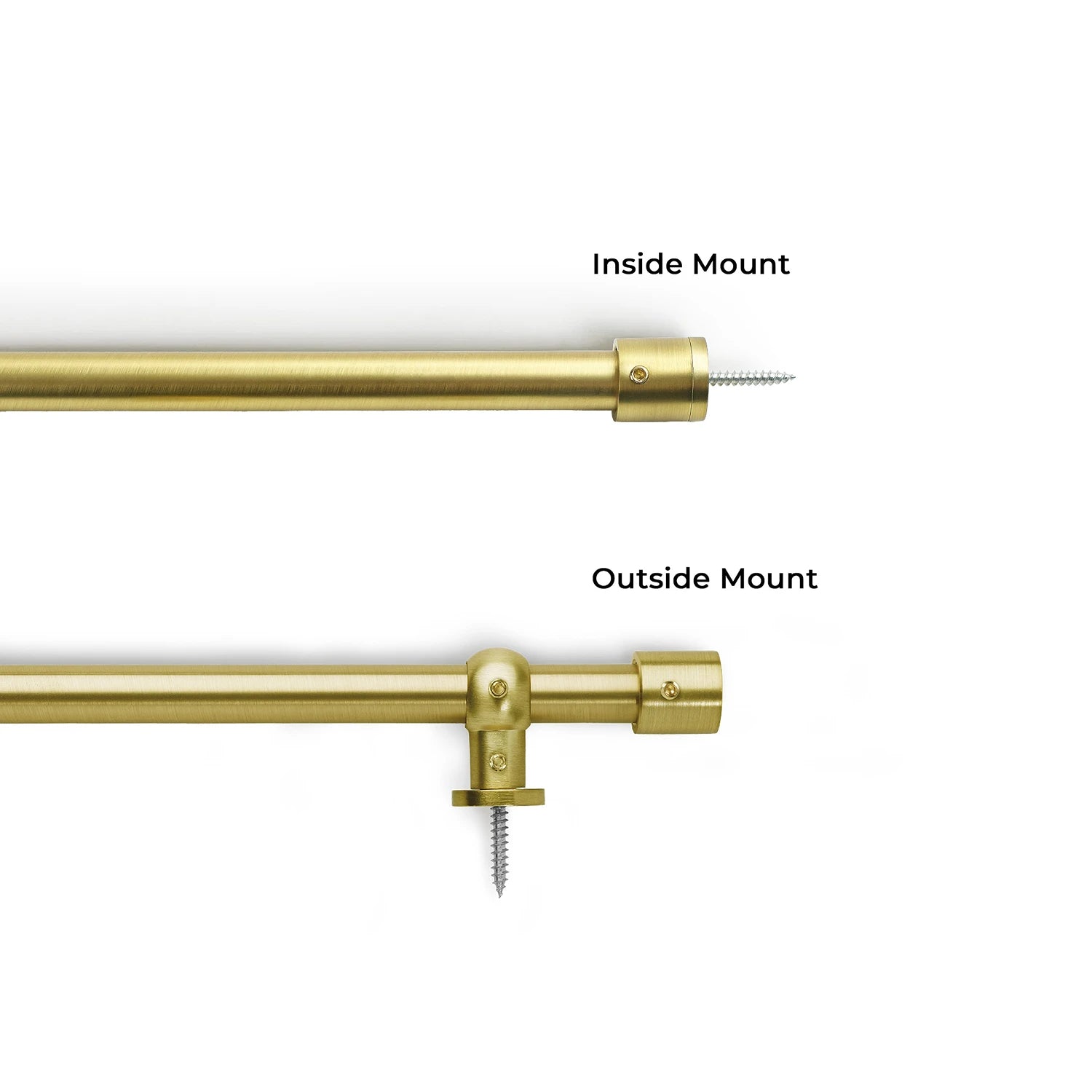 Avelon Custom 1/2" Cafe Curtain Rod, Door Curtain Rod