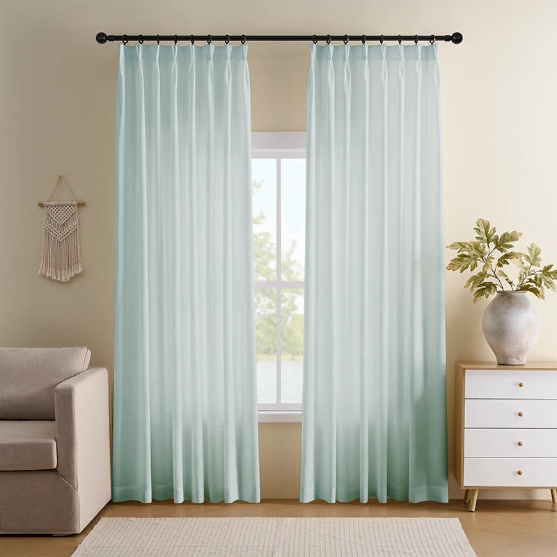 Freshine Azalea Velvety Semi-Sheer Curtains – Elegant Privacy and Natural Light Control