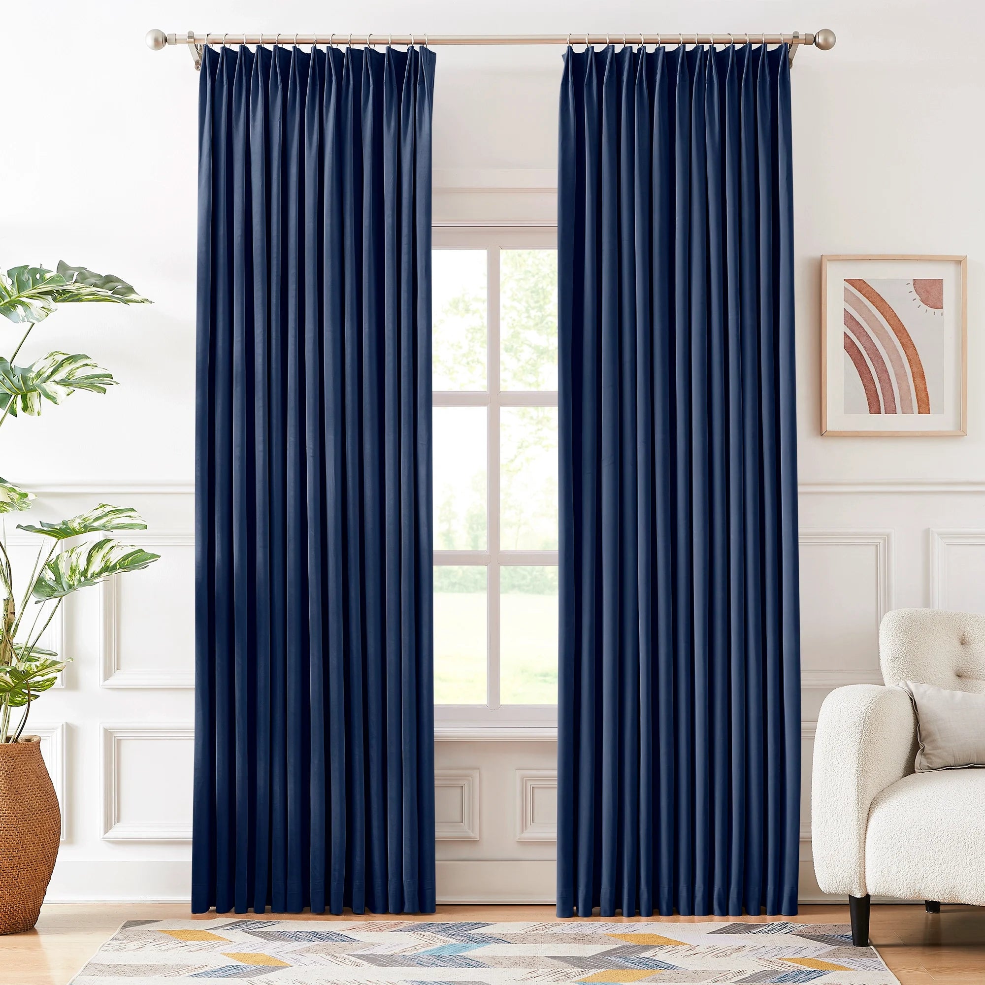 Calista Crystal Velvet Curtains 919-35, luxurious drapes showcased to display the product's soft texture and elegant appearance