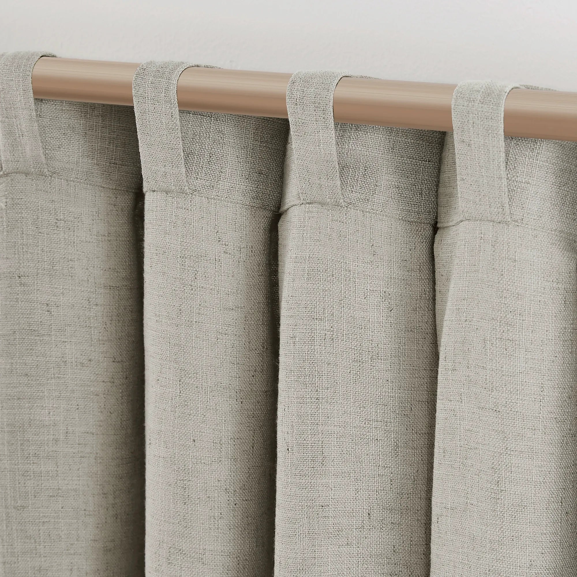 Caryss Linen-Blend Curtains – Soft Textured Drapes for Living Room & Bedroom