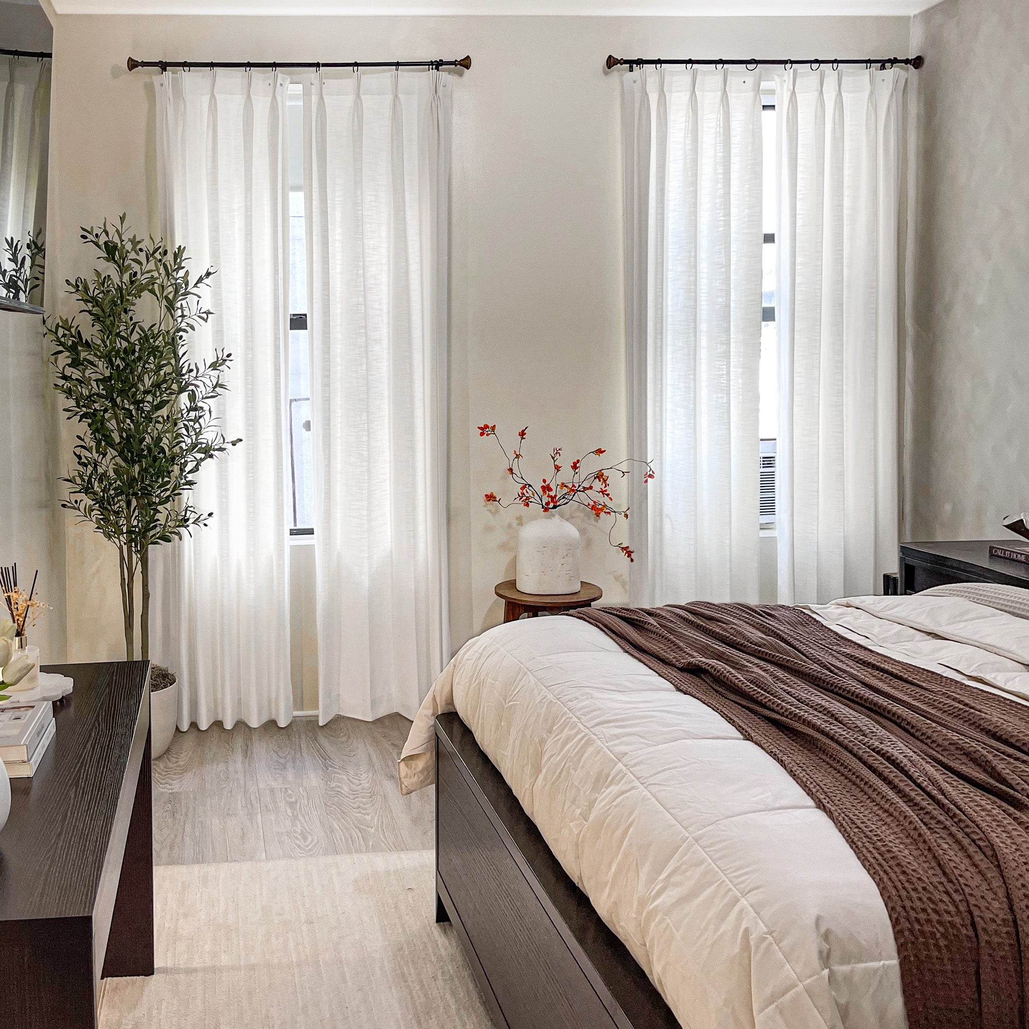 Celina Linen Curtains – Elegant Linen Drapes for Bedroom