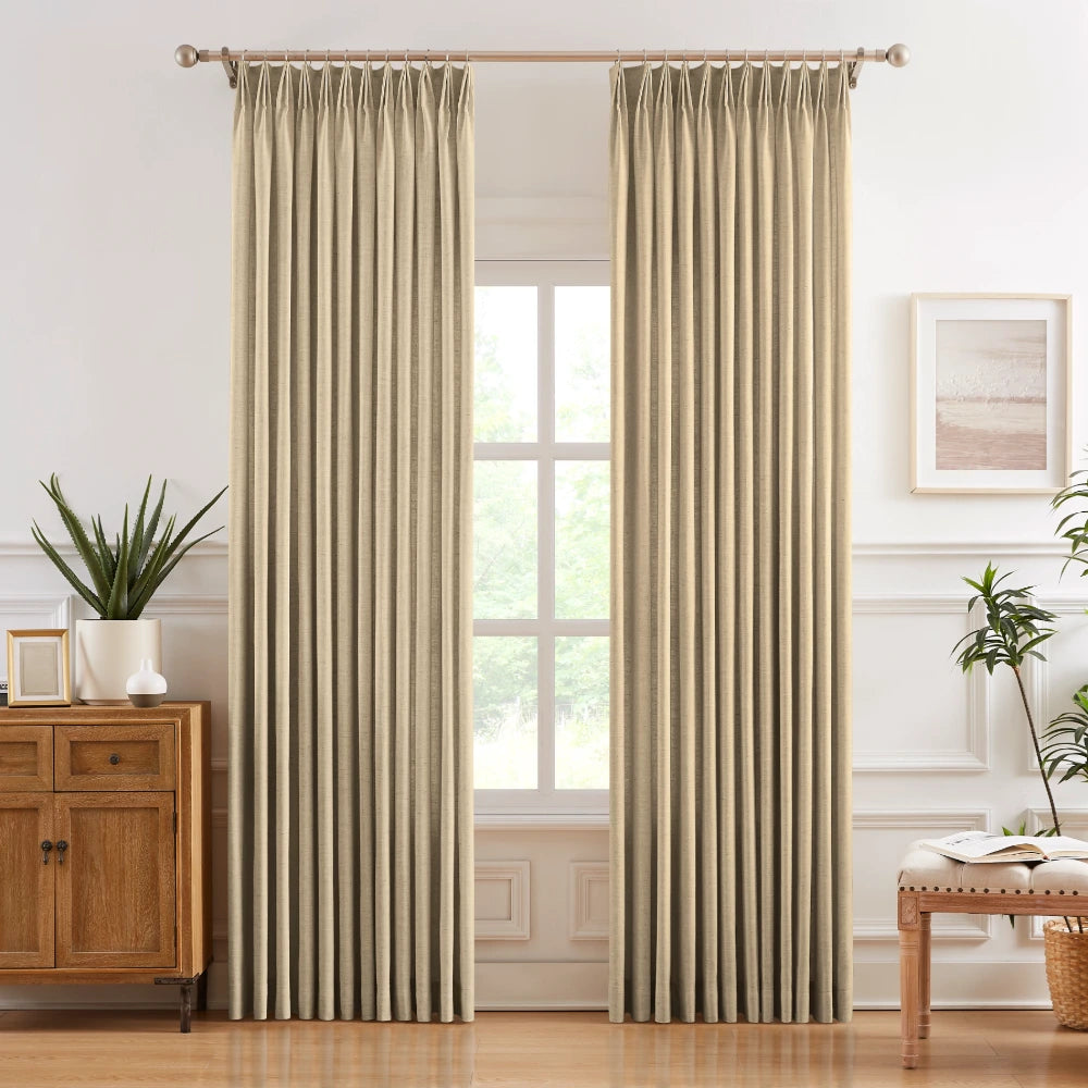 Celina Linen Curtains – Floor-to-Ceiling Ripple Fold 8823-5_scene_1 showcasing elegant floor-to-ceiling ripple fold linen curtains in modern home interior