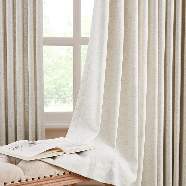 Freshine Celina Linen Curtain for an Elegant Faux Linen Drapery with a Refined Look