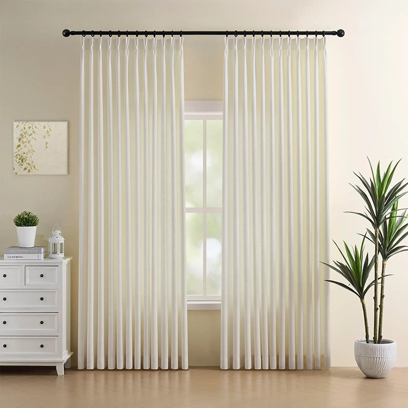 Freshine Celina Linen Curtain for an Elegant Faux Linen Drapery with a Refined Look