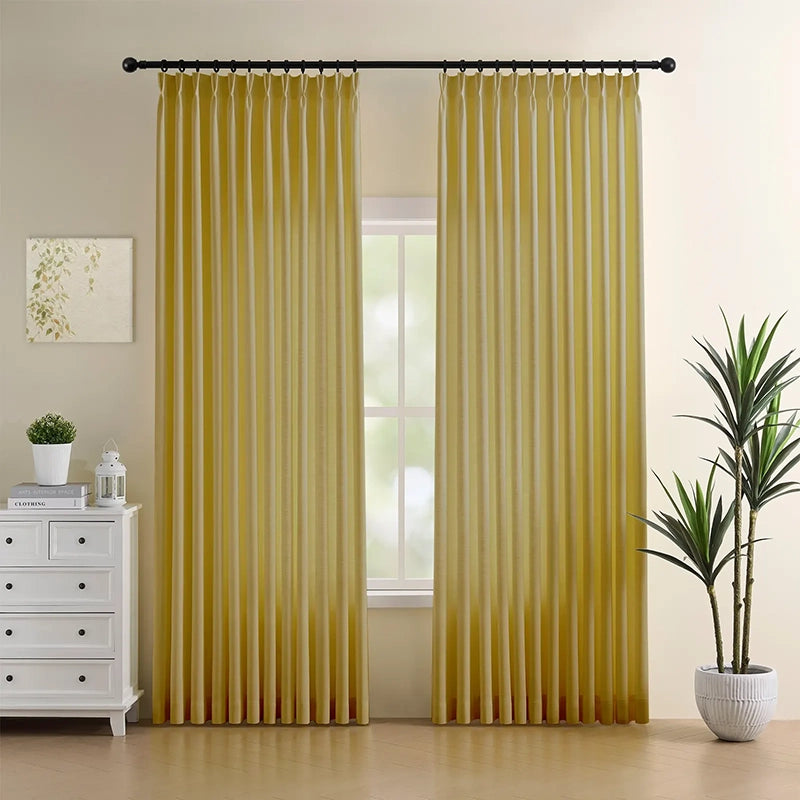 Freshine Celina Linen Curtain for an Elegant Faux Linen Drapery with a Refined Look