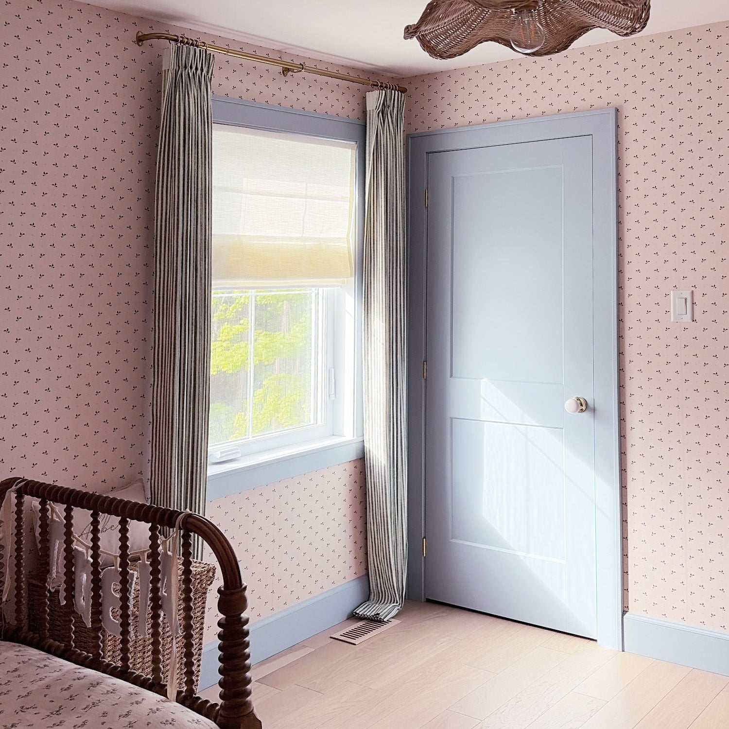 Clarissea Linen Fine Stripe Jacquard Light Filtering Drapery