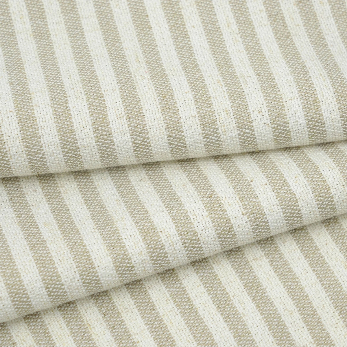 Clarissea Smart Motorized Linen Fine Stripe Roman Shades