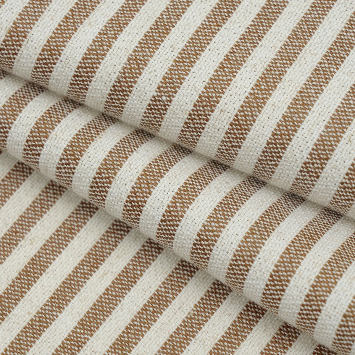 Clarissea Smart Motorized Linen Fine Stripe Roman Shades