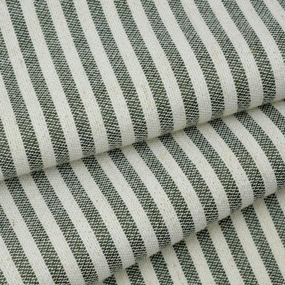 Clarissea Smart Motorized Linen Fine Stripe Roman Shades
