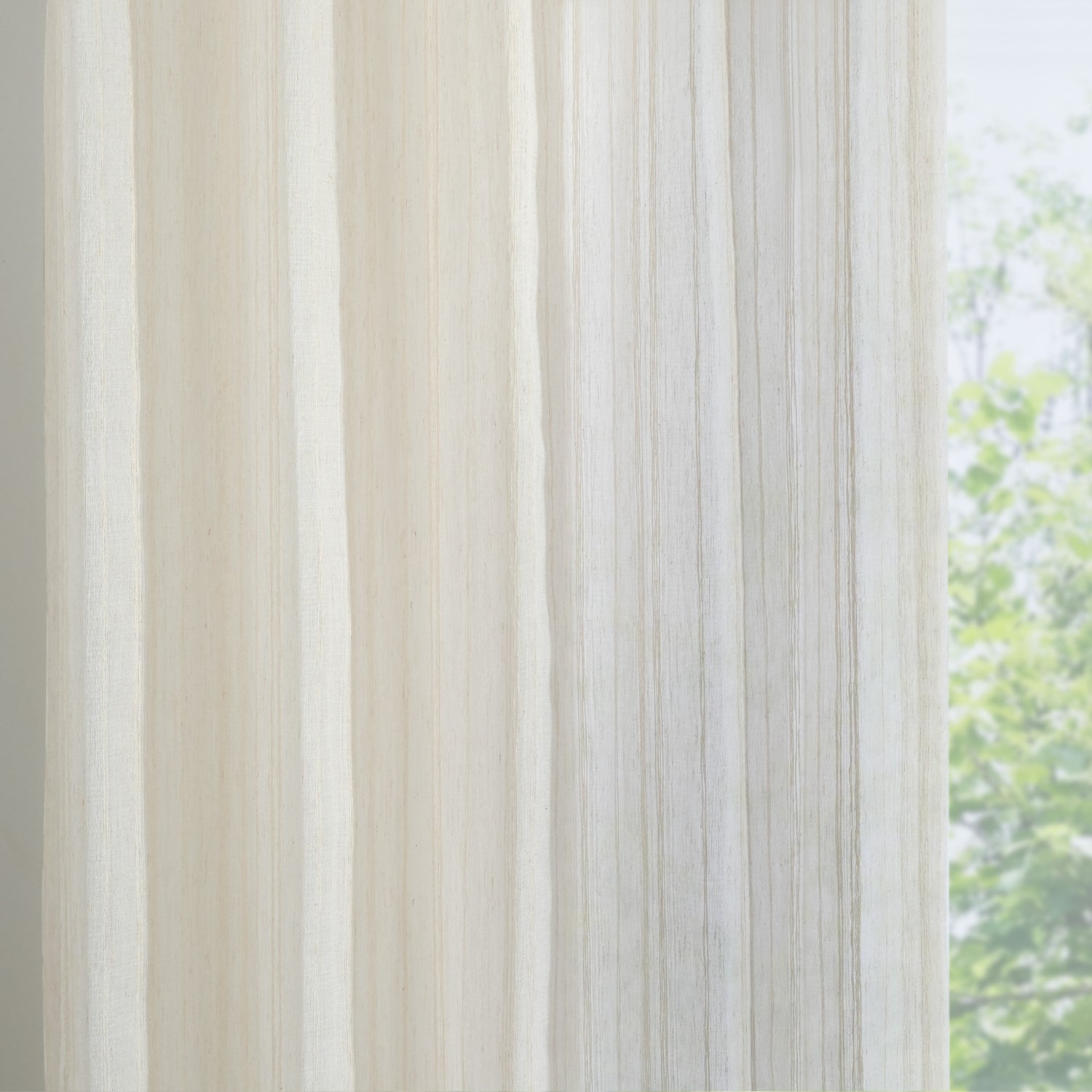 Corenya Linen Blend Textured Sheer Curtain