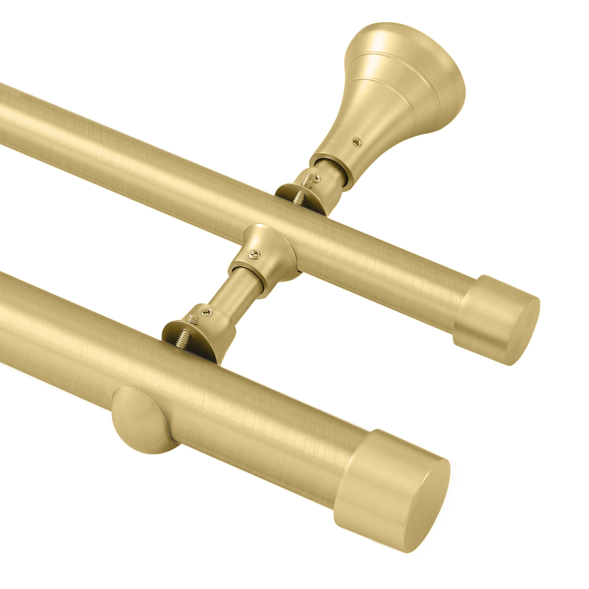 Collins Single Decorative Custom Curtain Rods Rods, detailed view showcasing the decorative custom curtain rod along with its matching accessories