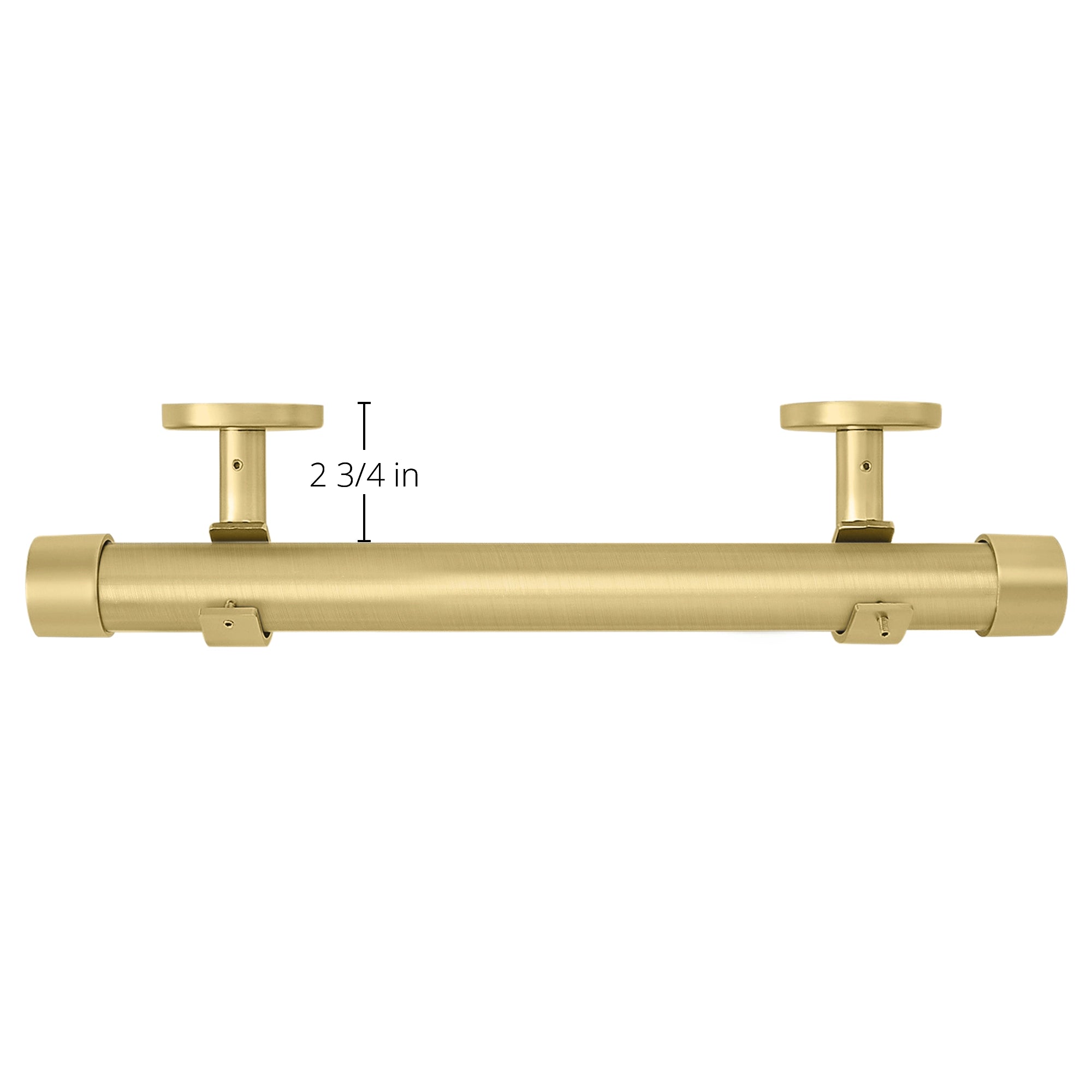 Collins Single Decorative Custom Curtain Rods Rods, detailed view showcasing the decorative custom curtain rod along with its matching accessories