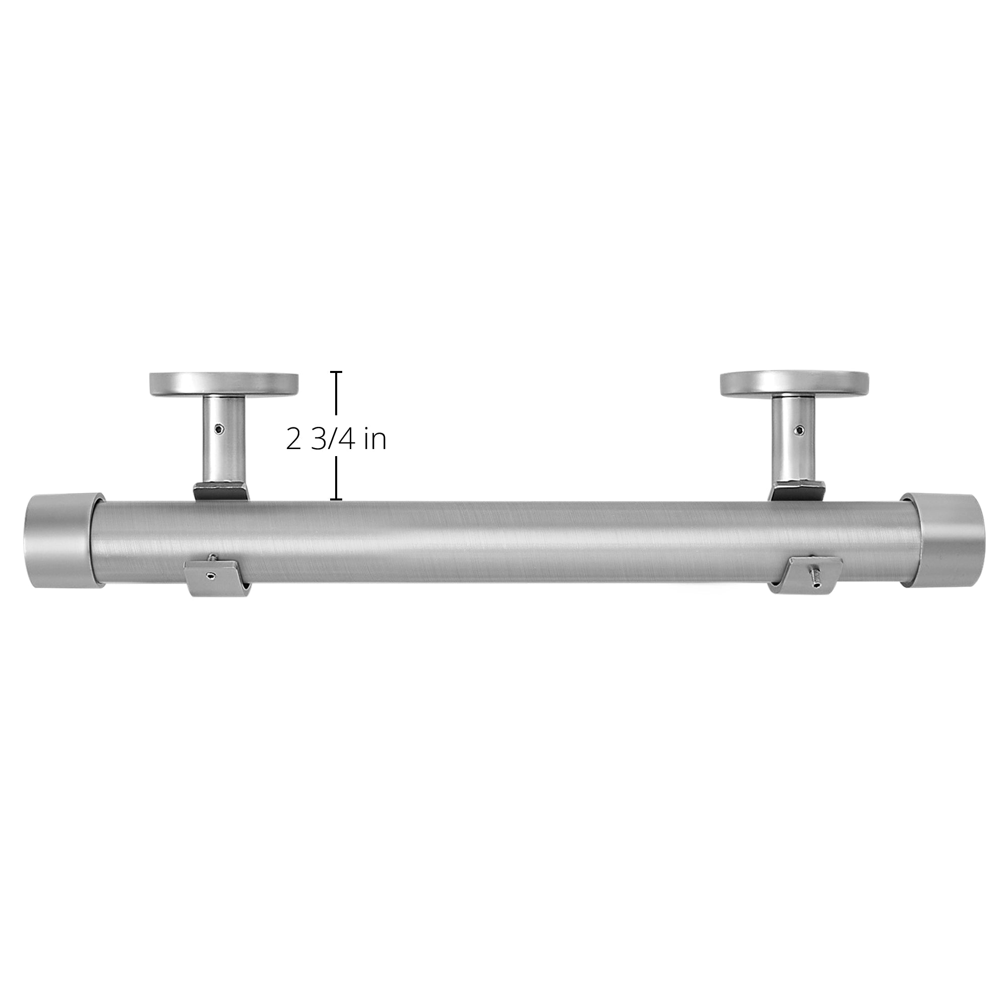 Collins Single Decorative Custom Curtain Rods Rods, detailed view showcasing the decorative custom curtain rod along with its matching accessories
