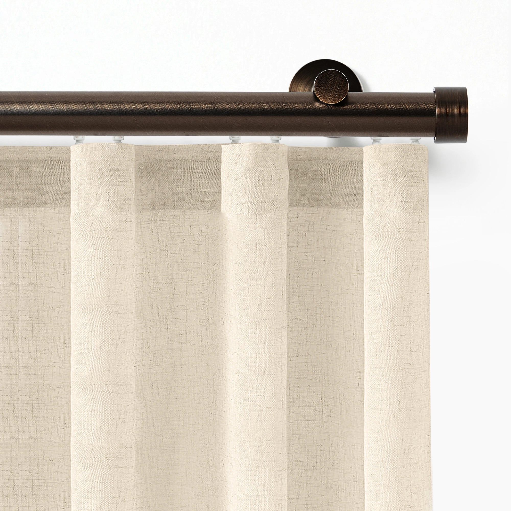Darian Single Custom Traverse Curtain Rod, smooth horizontal movement and effortless operation