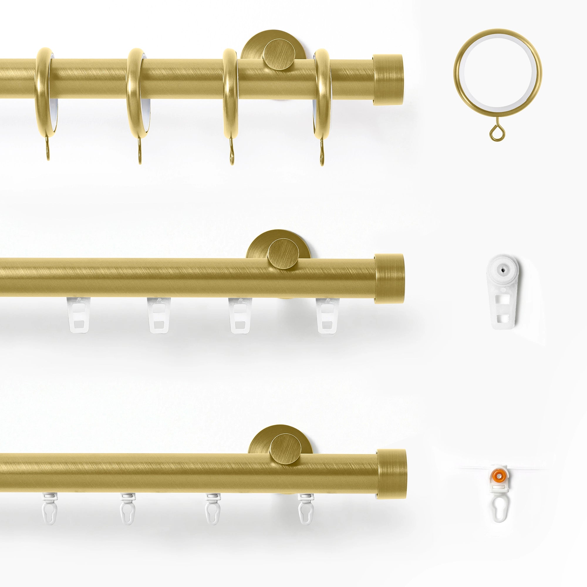 Darian Single Custom Traverse Curtain Rod, custom tailored for a perfect fit