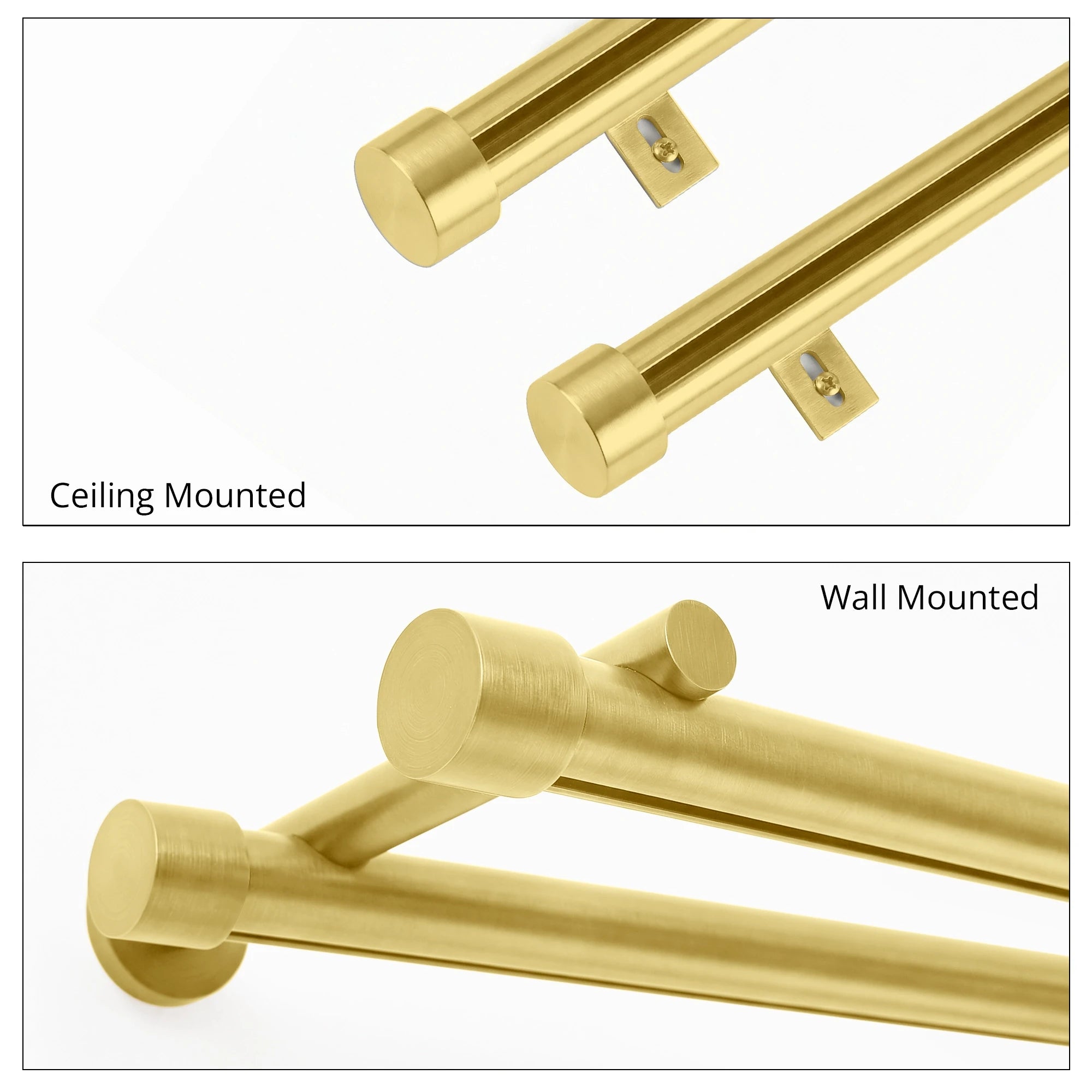 Darian double custom traverse curtain rod , detailed view showcasing the curtain rod in a functional home setting