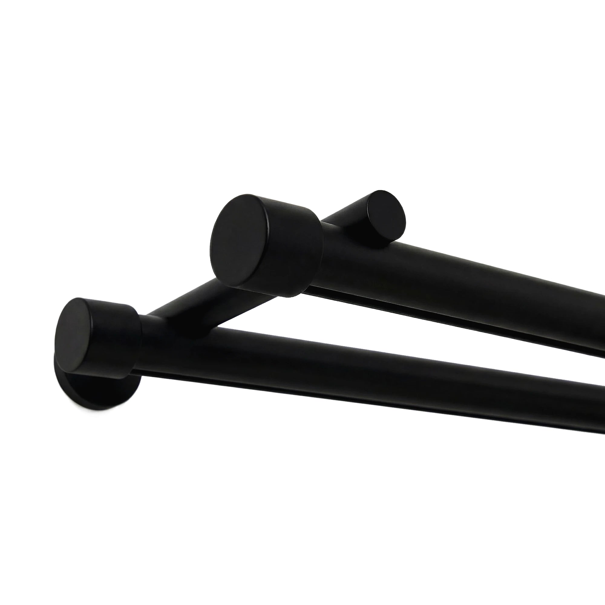 Darian double custom traverse curtain rod Rod-11, detailed view showcasing the curtain rod in a practical home setting