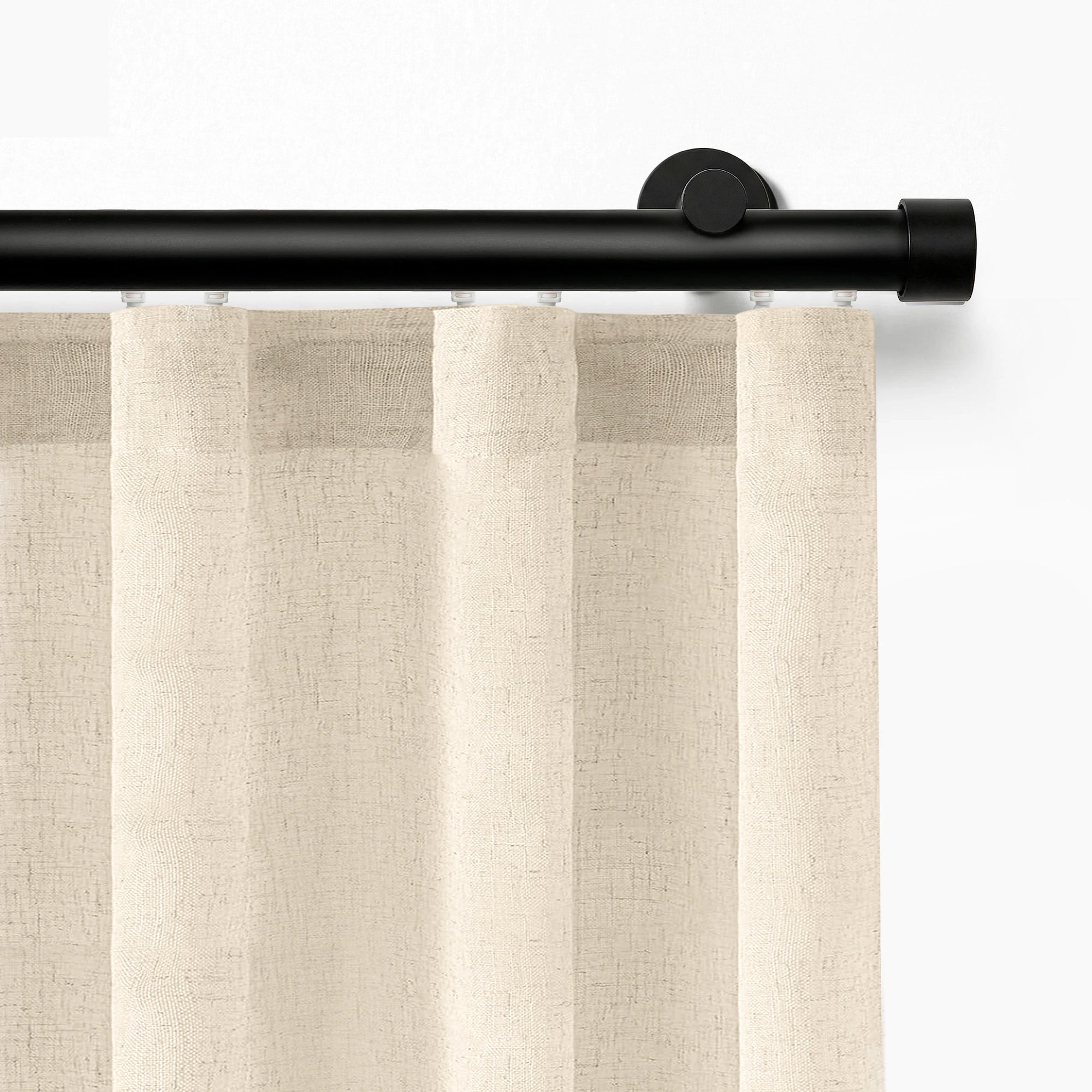 Darian Single Custom Traverse Curtain Rod, smooth horizontal movement and effortless operation