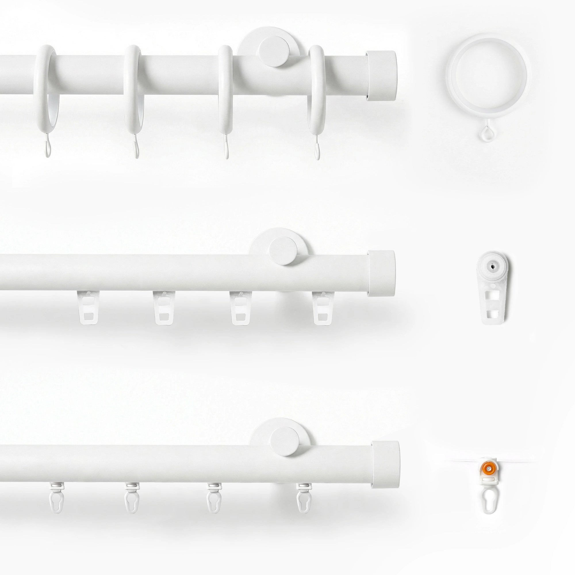 Darian Single Custom Traverse Curtain Rod, custom tailored for a perfect fit