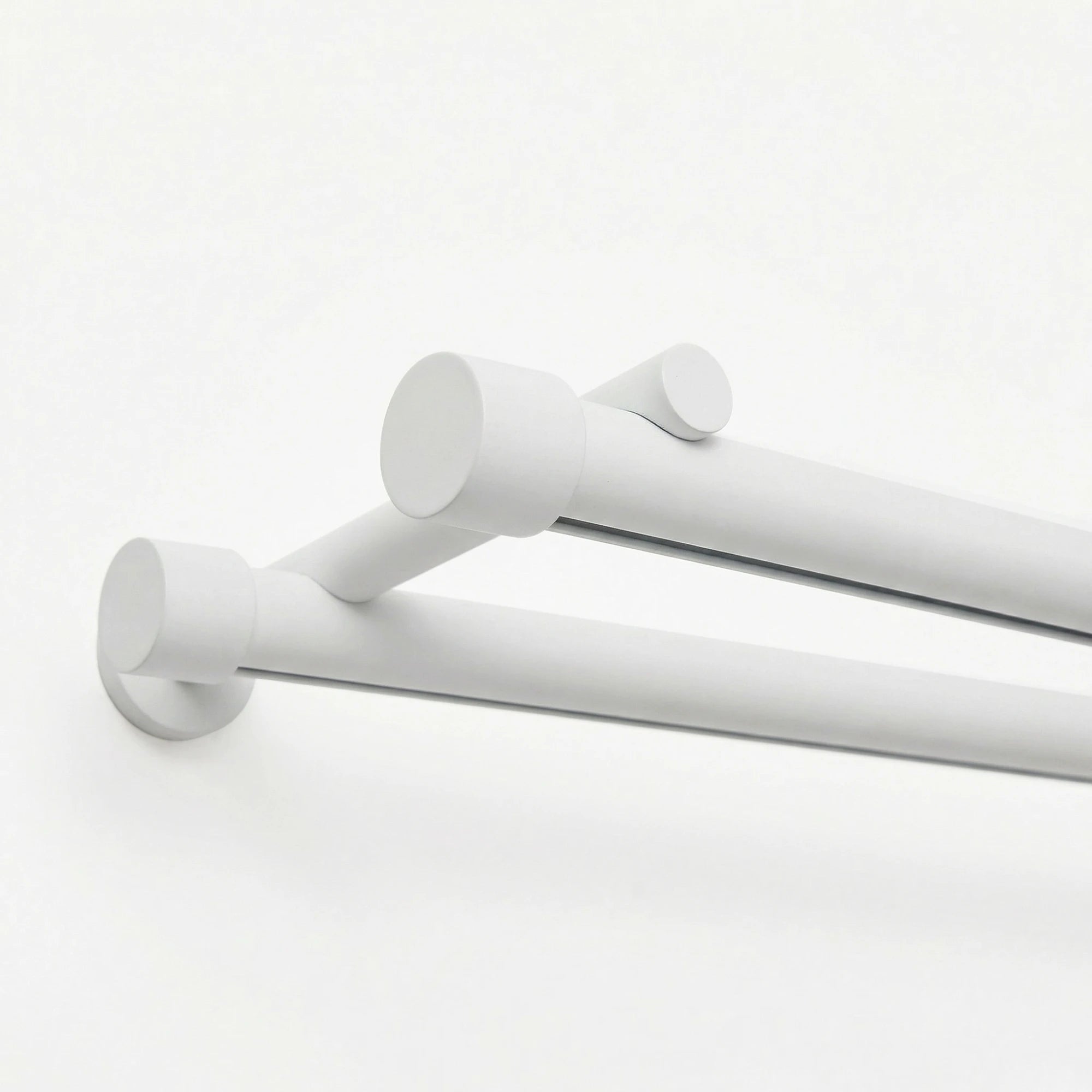 Darian double custom traverse curtain rod , detailed view showcasing the curtain rod in a functional home setting