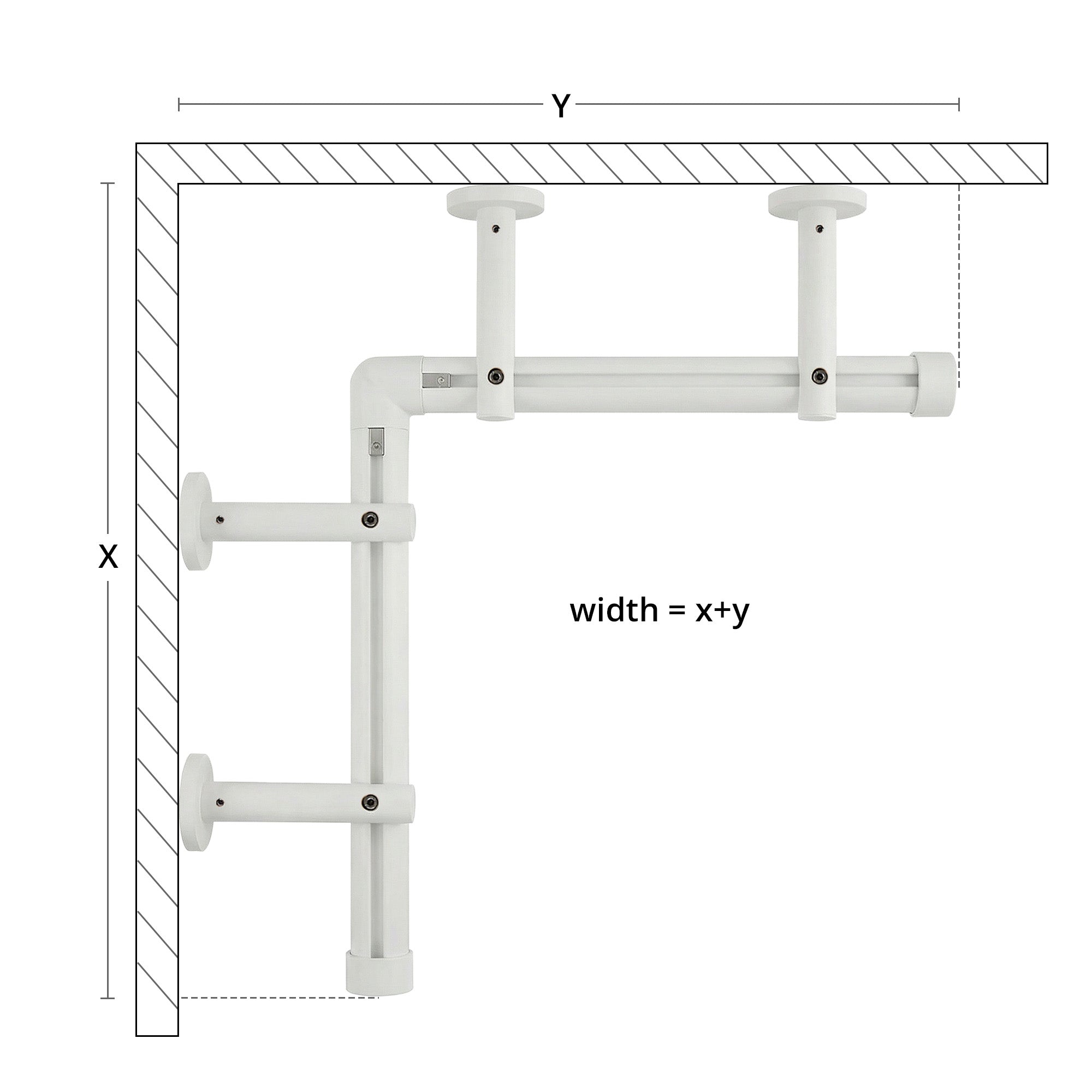 Darian Single Custom Traverse Curtain Rod, smooth horizontal movement and effortless operation