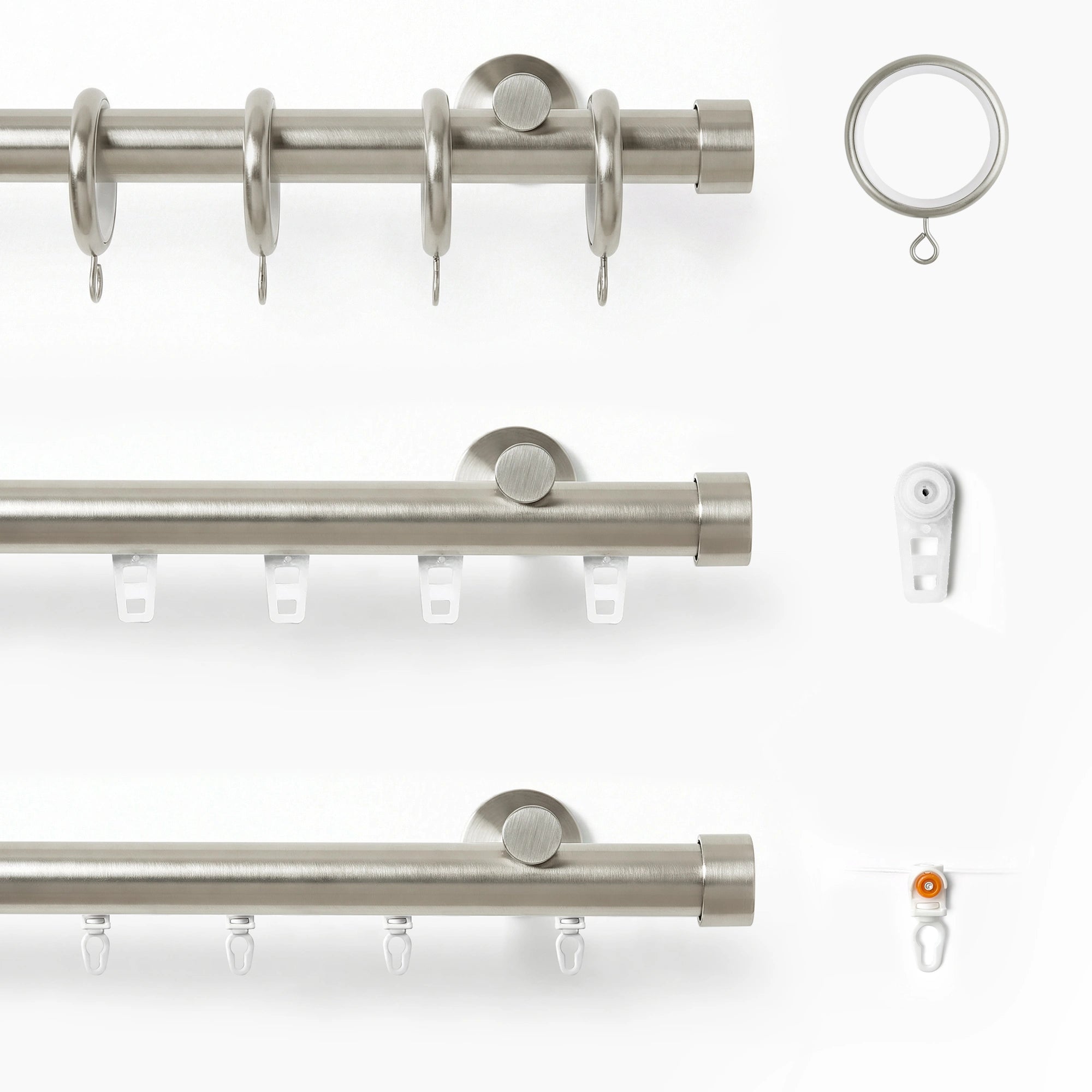 Darian Single Custom Traverse Curtain Rod, custom tailored for a perfect fit