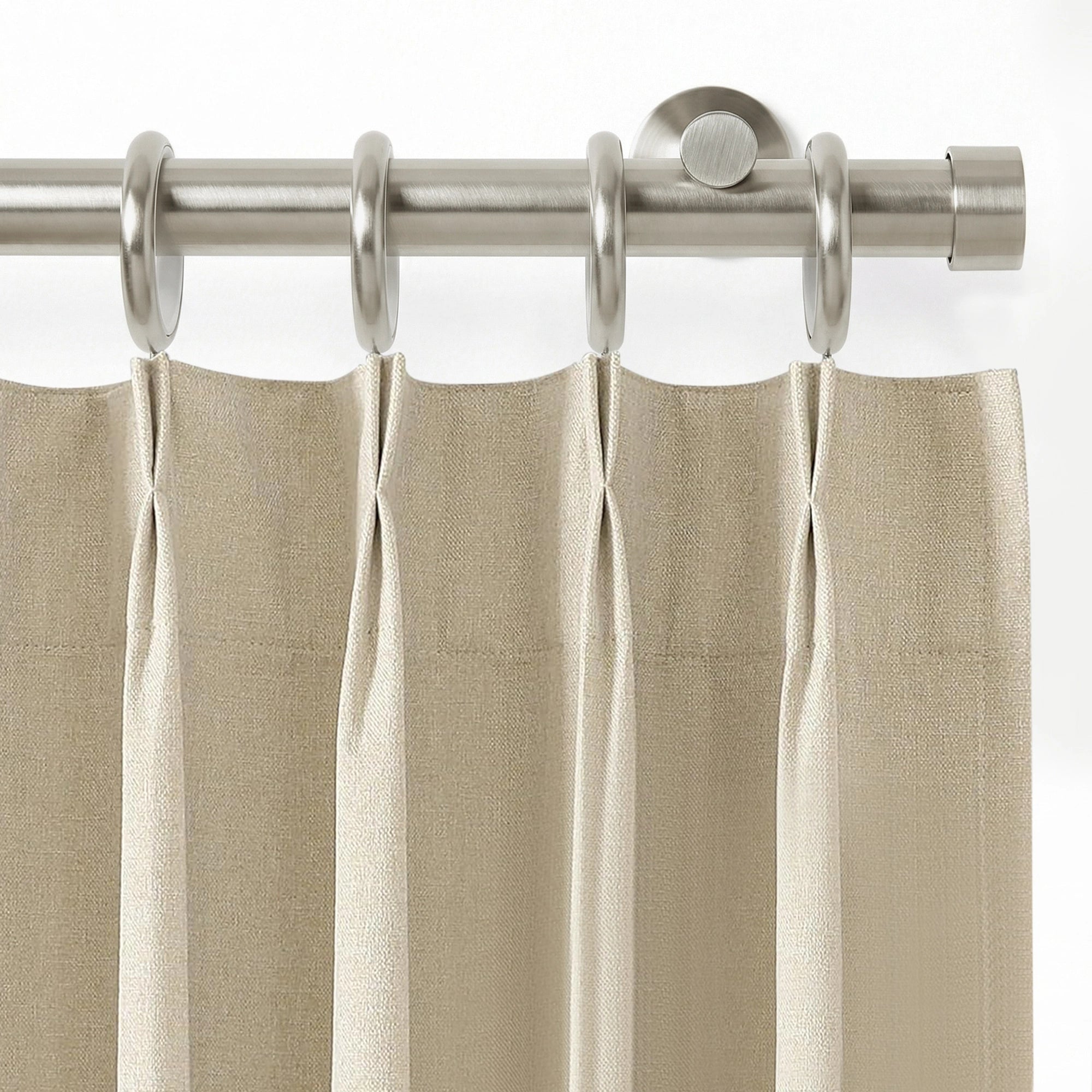 Darian Single Custom Traverse Curtain Rod, custom tailored for a perfect fit