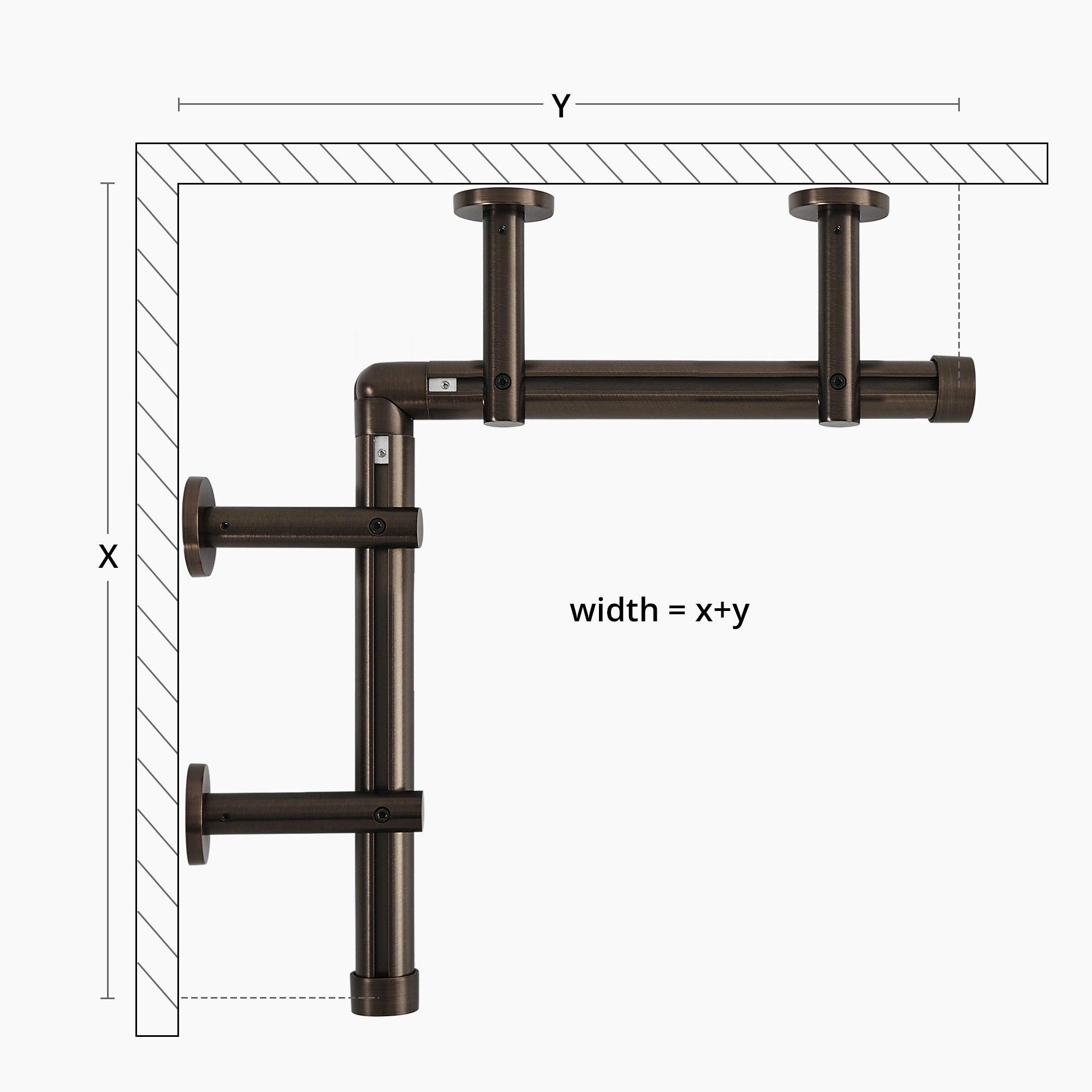 Darian Single Custom Traverse Curtain Rod, smooth horizontal movement and effortless operation