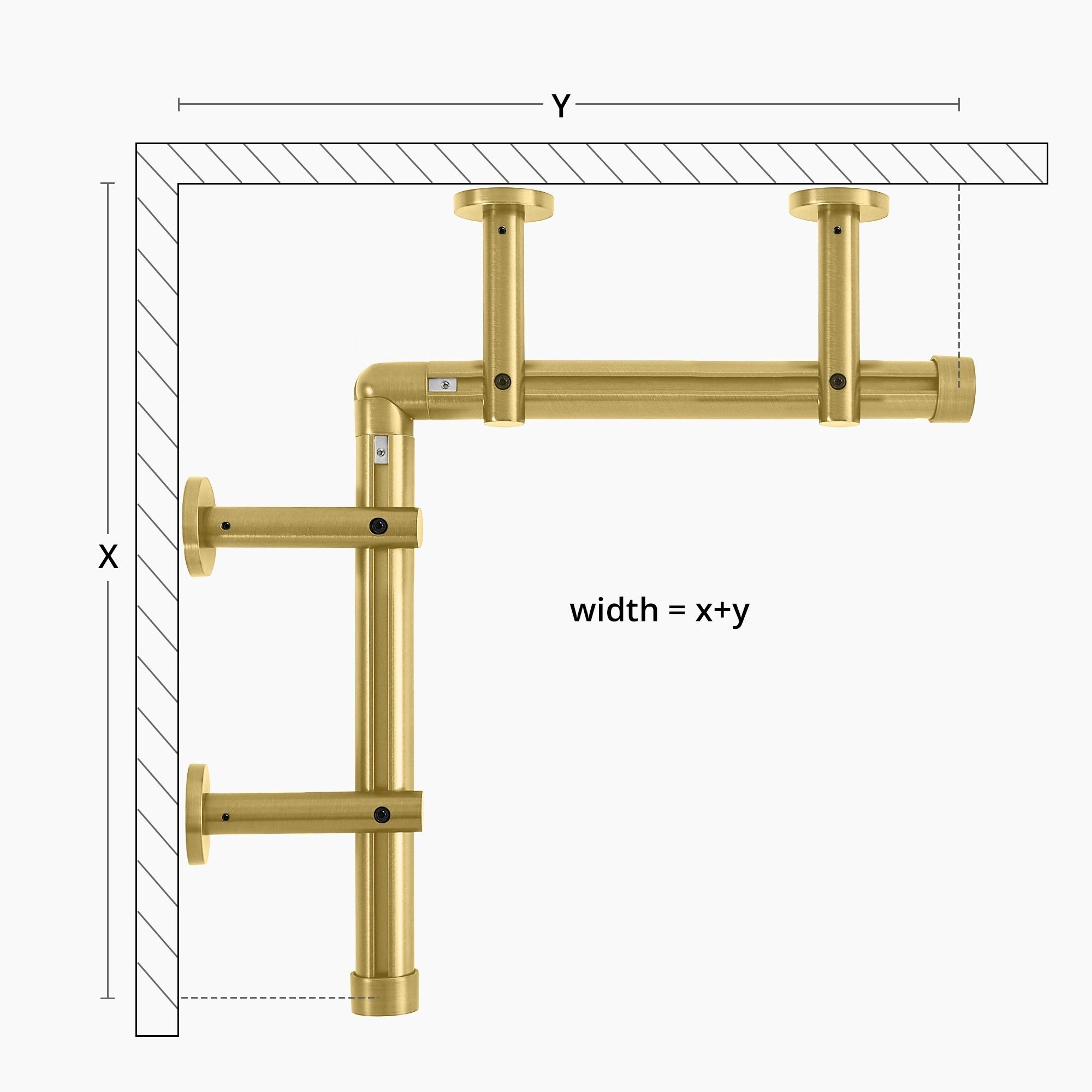Darian Single Custom Traverse Curtain Rod, smooth horizontal movement and effortless operation
