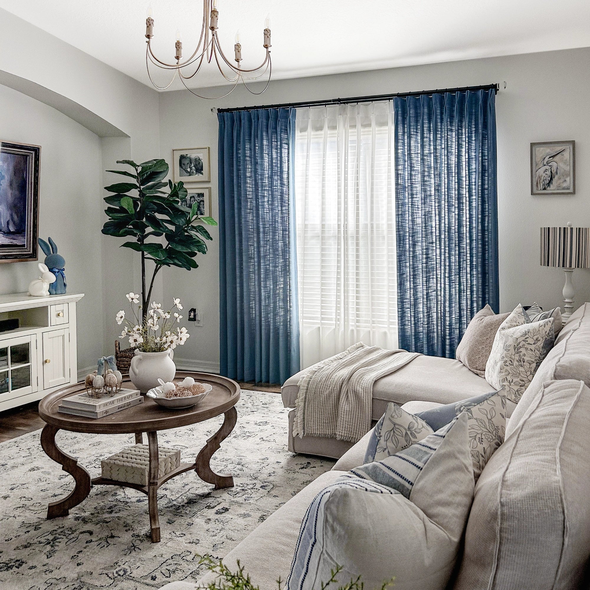 Elara 89850-35 elegant soft linen blend curtains for bedroom