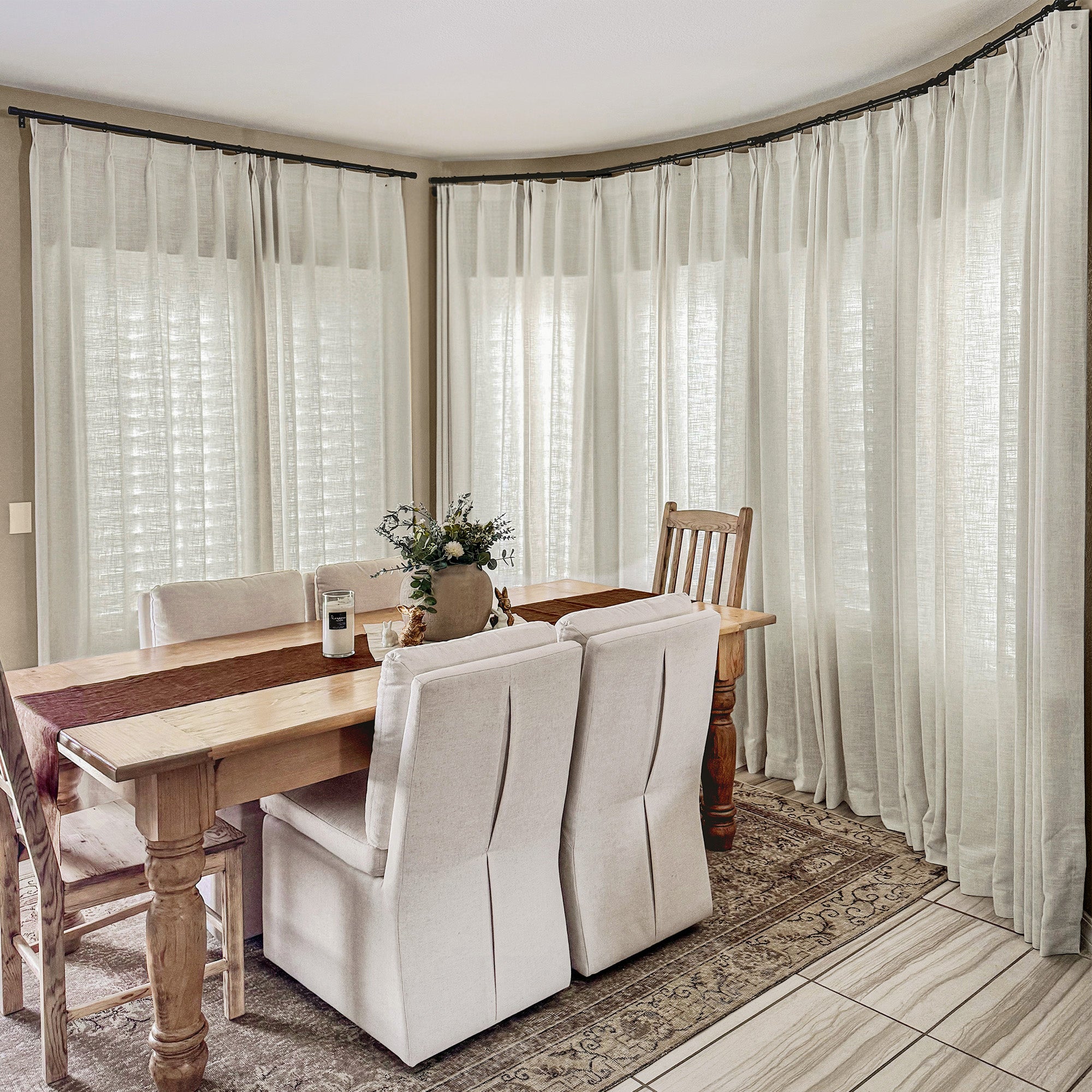Elara Linen Curtains – Elegant Drapes for Dining Room & Kids Room