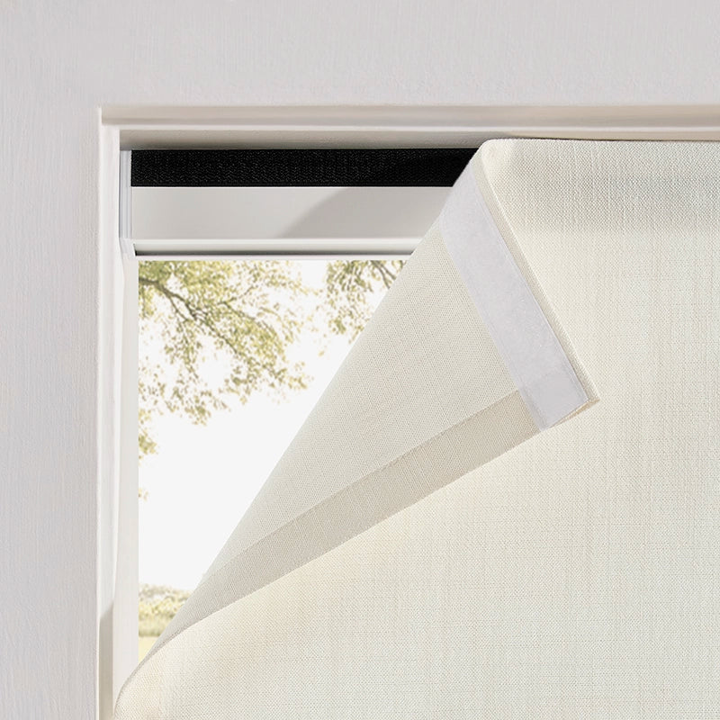 Elara elegant linen-blend roman shades model 89850-0 scene 7 showcasing window drape design