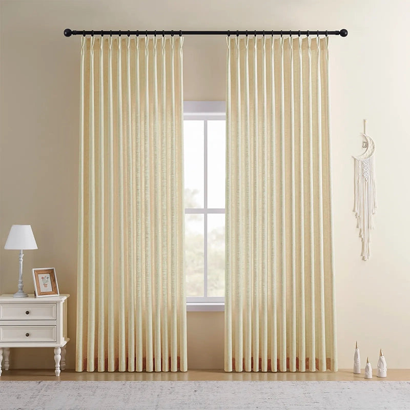 Freshine Elara Linen Blend Curtains for Elegant and Luxurious Drapes in Every Room