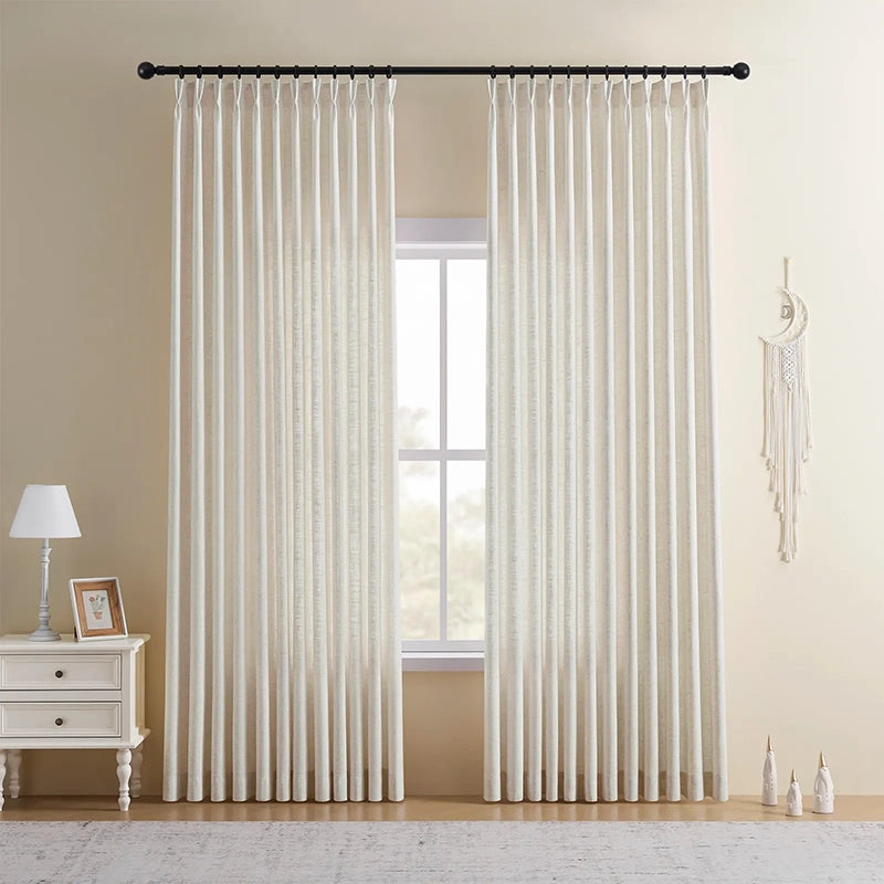 Freshine Elara Linen Blend Curtains for Elegant and Luxurious Drapes in Every Room