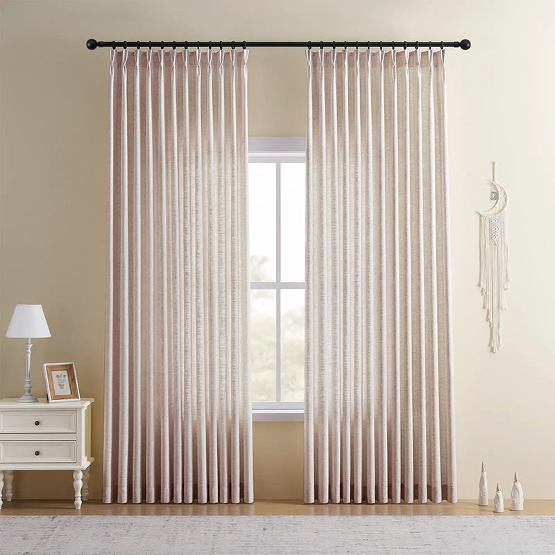 Freshine Elara Linen Blend Curtains for Elegant and Luxurious Drapes in Every Room