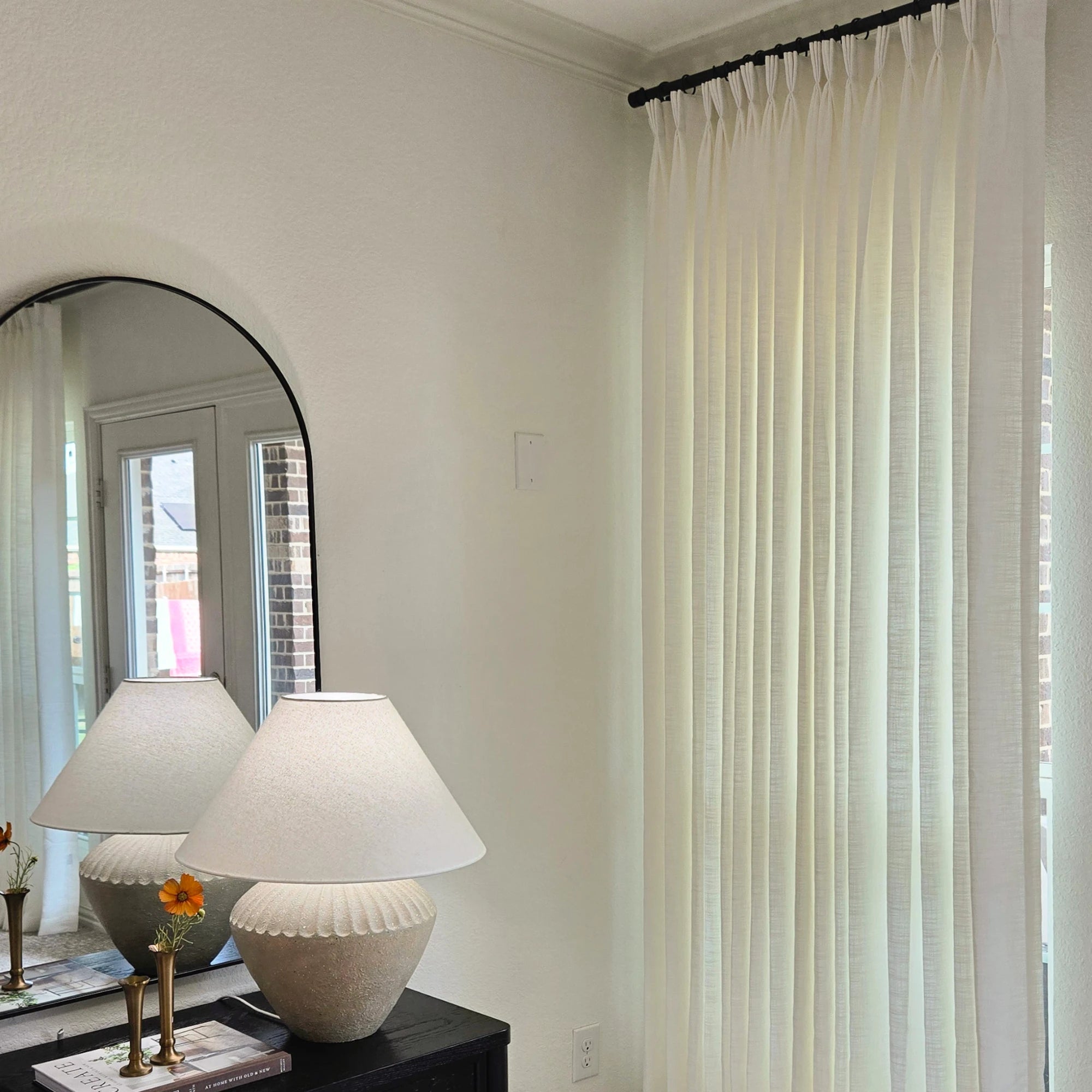Elowen 7084-4-2 heavyweight polyester drapery showcasing curtain drape and fabric detail