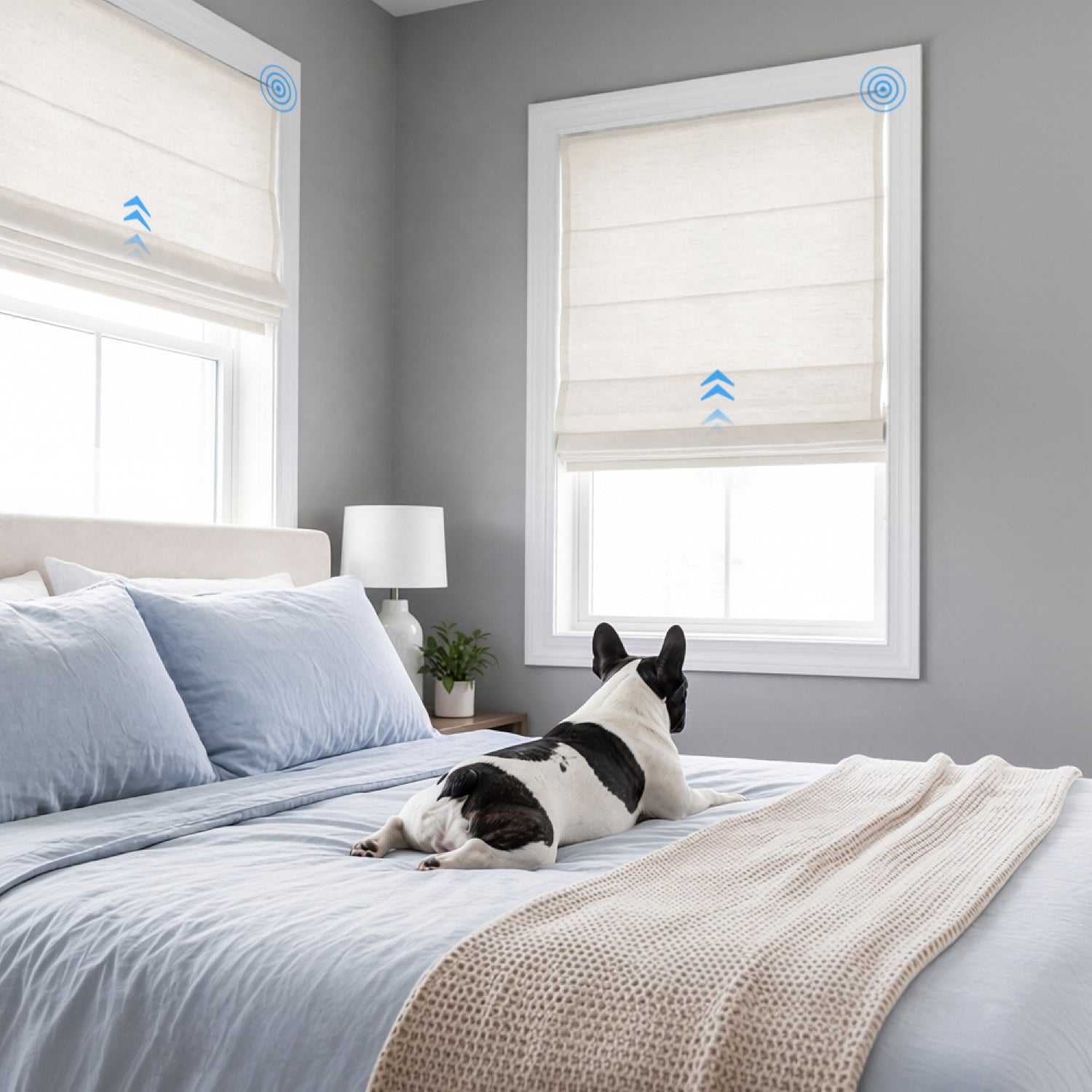 Elowen Smart Motorized Heavyweight Roman Shades