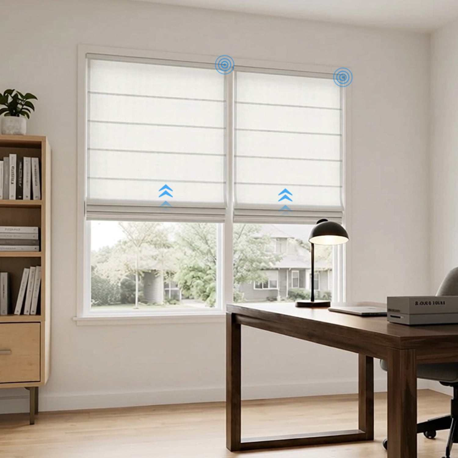 Emilia Smart Motorized Cotton Roman Shades