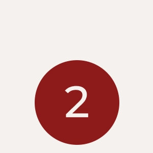 Translation missing: en.Red circle with the number 2 inside on a white background