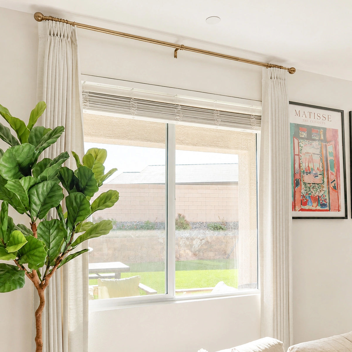 Gwynara Premium Textured Linen-Cotton Blend Curtain – Organic Slub Weave & Effortless Drape