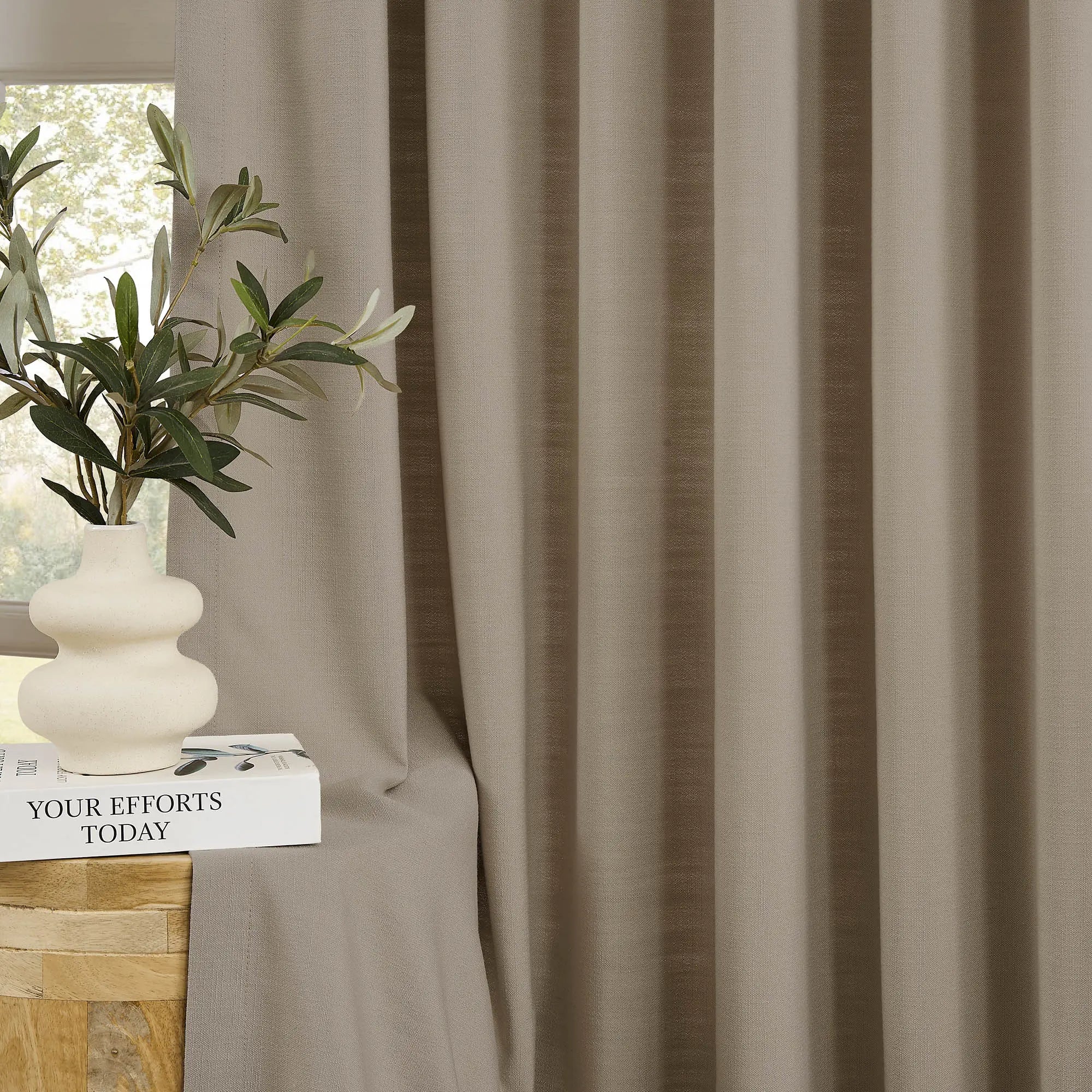 Ilythra cotton-linen light filtering layered double-layer curtain set model 608-5 scene 5 showcasing window curtains