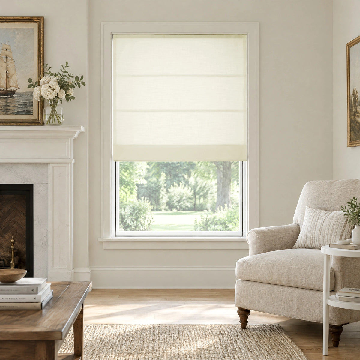 Ilythra Cotton Linen Roman Shades – Soft Textured Elegance