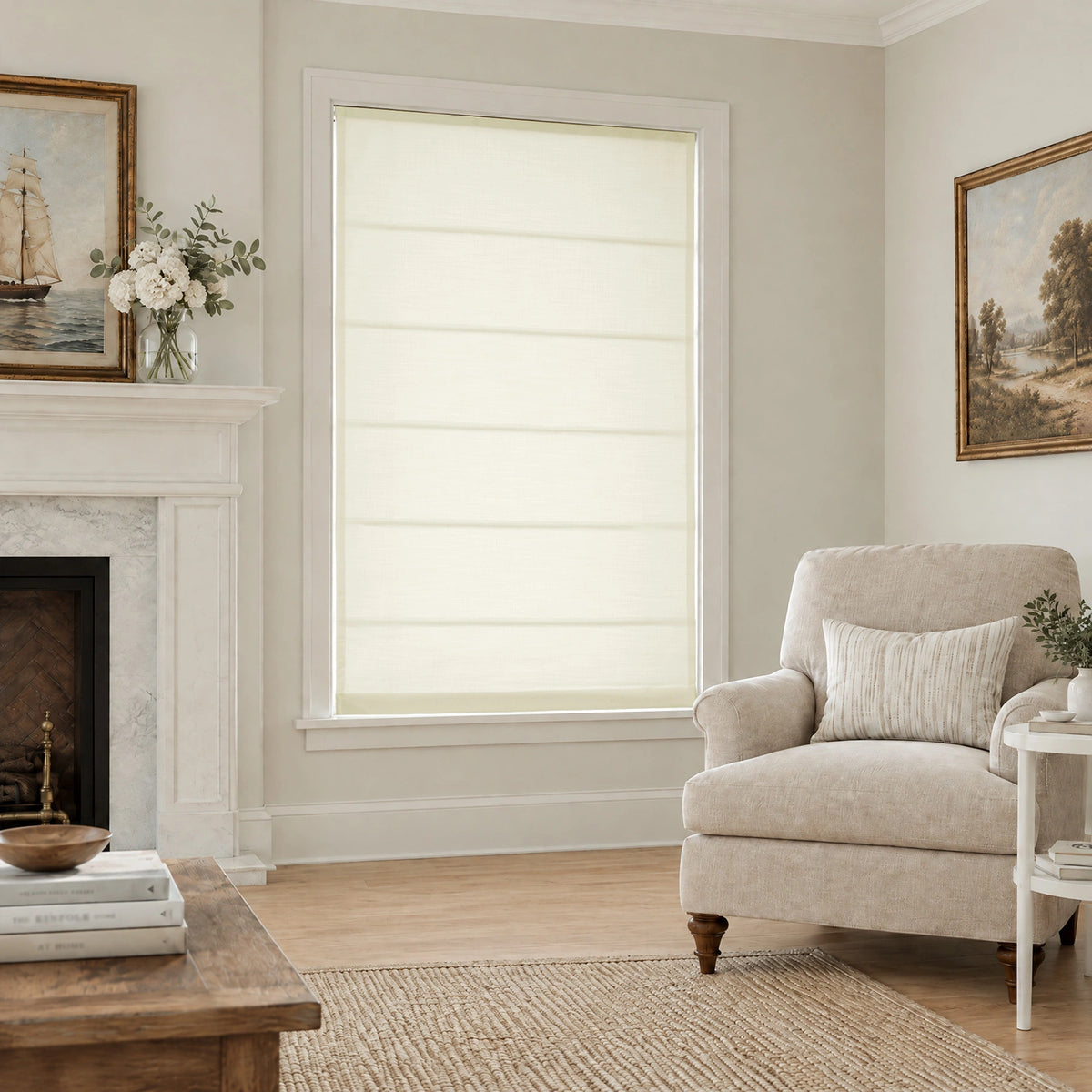 Ilythra Cotton Linen Roman Shades – Soft Textured Elegance