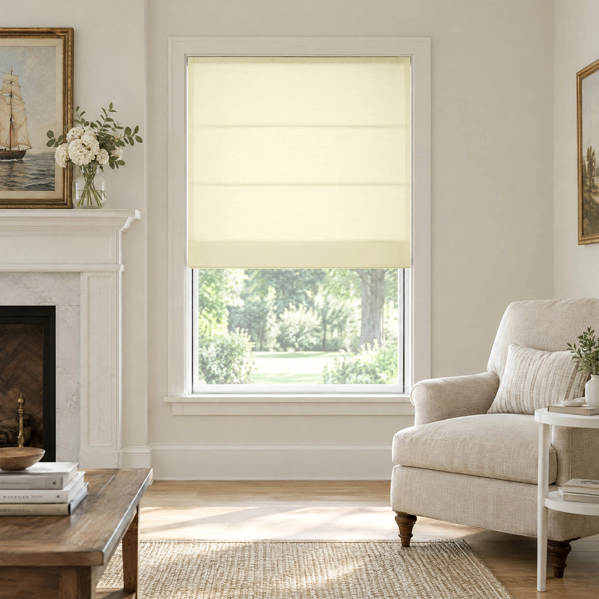 Ilythra Cotton Linen Roman Shades – Soft Textured Elegance